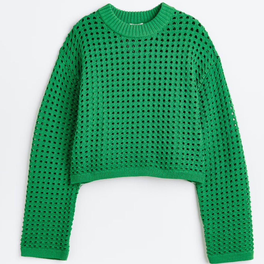 Pointelle-Knit Sweater